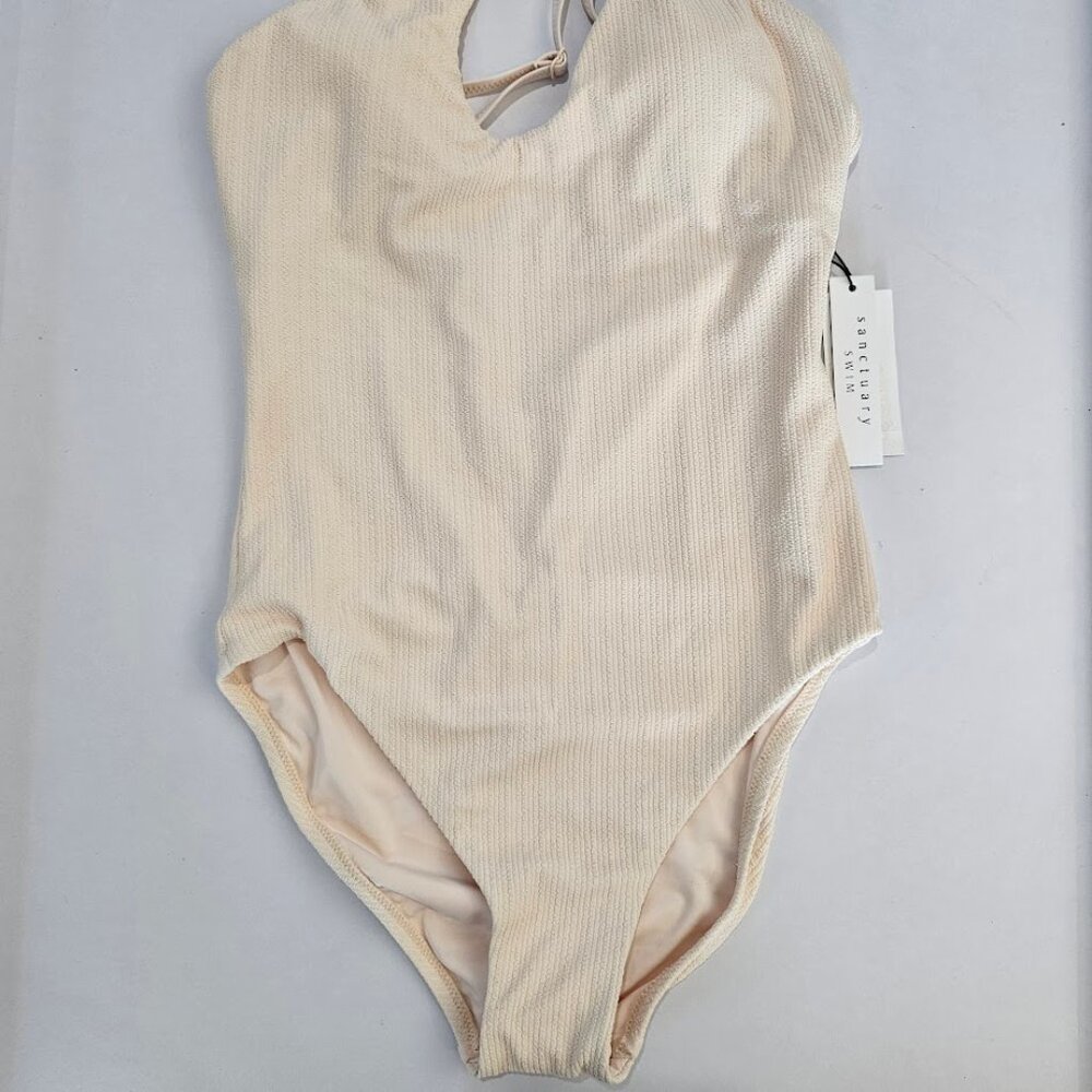 Sanctuary Swim Sandbar Solid One-Shoulder One-Piece - Picture 5 of 11